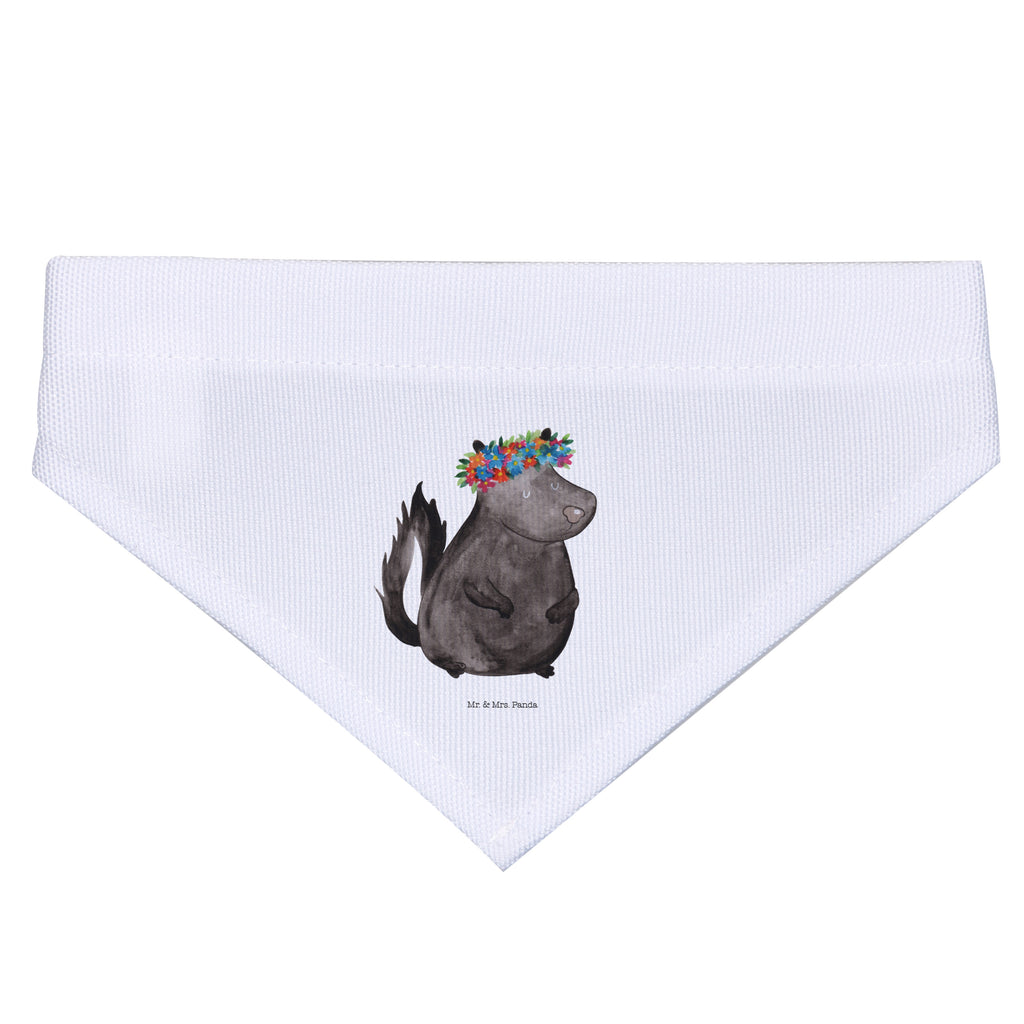 Hundehalstuch L Stinktier Blumenmaedchen Hundehalstuch, Halstuch, Hunde, Tuch, klein, kleine Hunde, Stinktier, Skunk, Wildtier, Raubtier, Stinker, Stinki, Yoga, Namaste, Lebe, Liebe, Lache