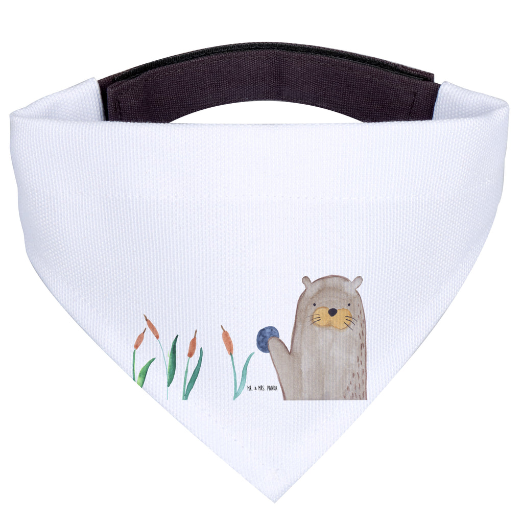 Hundehalstuch S Otter mit Stein Hundehalstuch, Halstuch, Hunde, Tuch, klein, kleine Hunde, Otter, Fischotter, Seeotter, Otter Seeotter See Otter