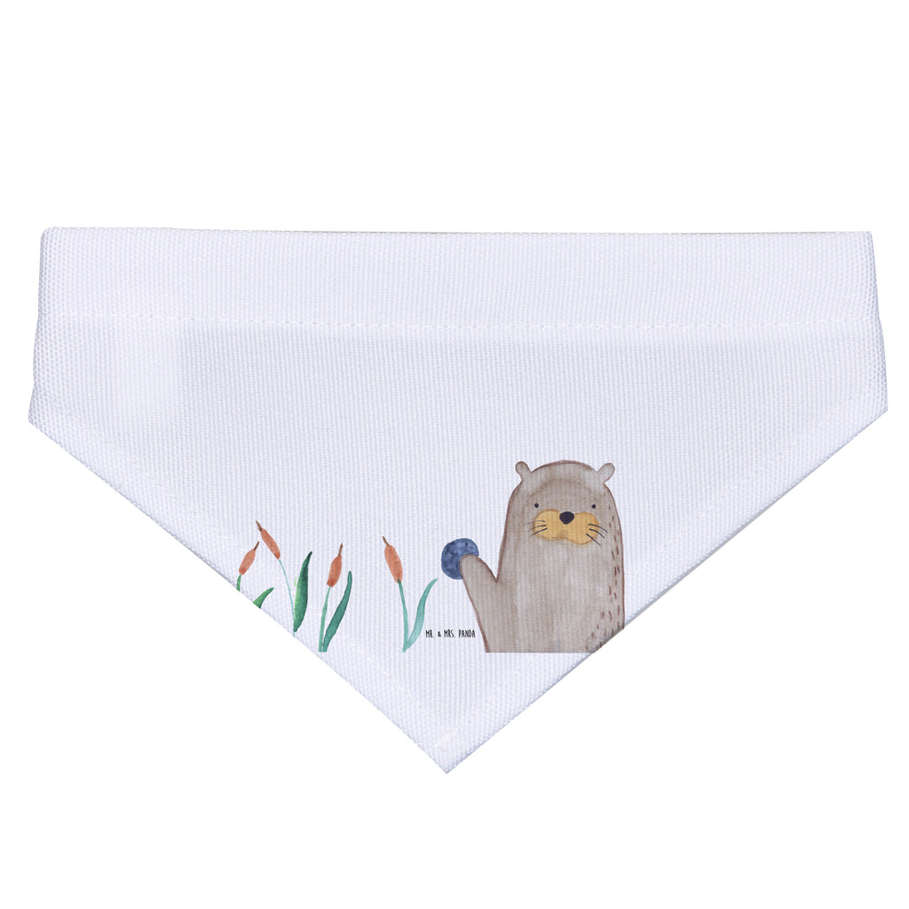 Hundehalstuch S Otter mit Stein Hundehalstuch, Halstuch, Hunde, Tuch, klein, kleine Hunde, Otter, Fischotter, Seeotter, Otter Seeotter See Otter