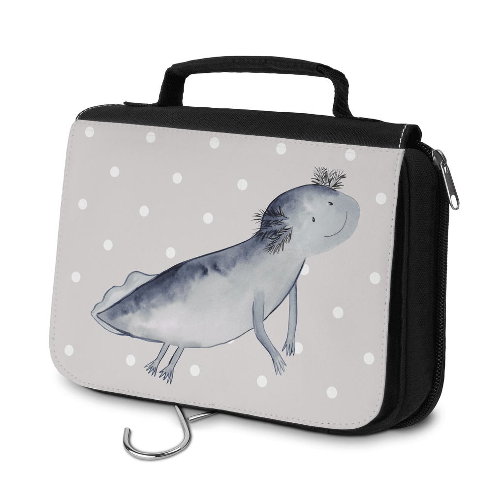 Kulturbeutel Axolotl schwimmt Kulturbeutel, Zum Aufhängen, Waschtasche, Kosmetiktasche, Damen, Herren, Aufbewahrungstasche, Schminktasche, Kosmetikbeutel, Organizer, Kulturtasche, Schminkutensil, Axolotl, Molch, Axolot, Schwanzlurch, Lurch, Lurche, Problem, Probleme, Lösungen, Motivation