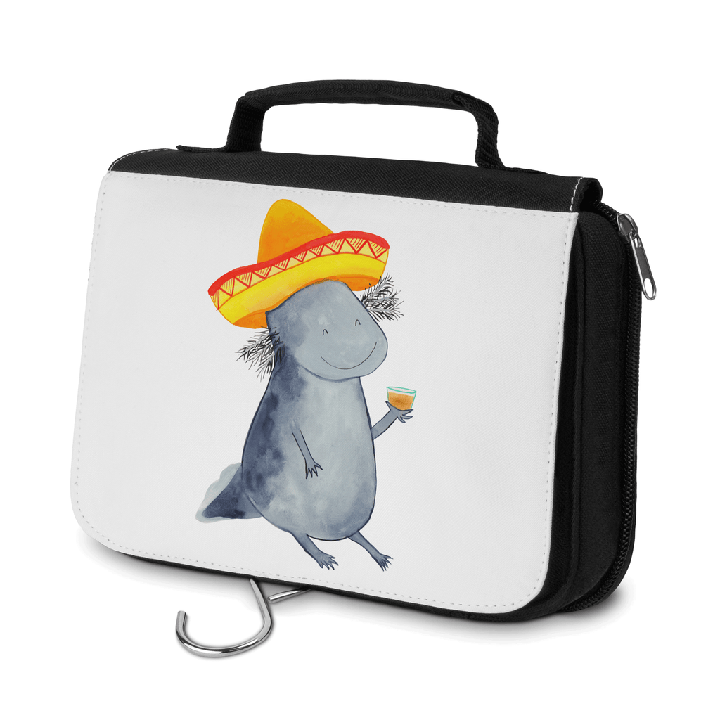 Kulturbeutel Axolotl Tequila Kulturbeutel, Zum Aufhängen, Waschtasche, Kosmetiktasche, Damen, Herren, Aufbewahrungstasche, Schminktasche, Kosmetikbeutel, Organizer, Kulturtasche, Schminkutensil, Axolotl, Molch, Mexico, Mexiko, Sombrero, Zitrone, Tequila, Motivation, Spruch, Schwanzlurch, Lurch, Lurche, Axolot, Feuerdrache, Feuersalamander