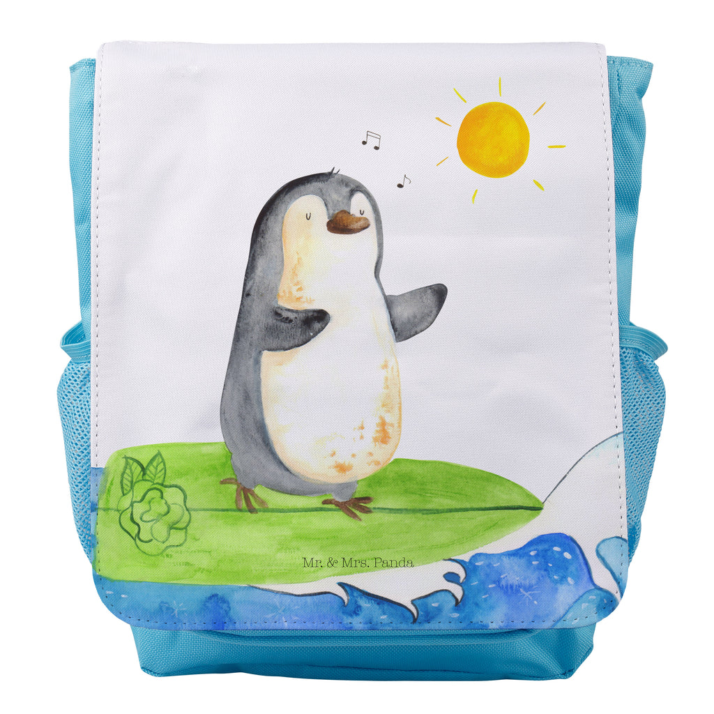 Kinderrucksack Pinguin Surfer Kids, Rucksack, Kinderrucksack, Kinder Rucksack, Rucksack Kindergröße, Kleiner Rucksack, Pinguin, Pinguine, surfen, Surfer, Hawaii, Urlaub, Wellen, Wellen reiten, Portugal