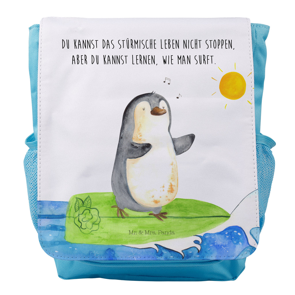 Kinderrucksack Pinguin Surfer Kids, Rucksack, Kinderrucksack, Kinder Rucksack, Rucksack Kindergröße, Kleiner Rucksack, Pinguin, Pinguine, surfen, Surfer, Hawaii, Urlaub, Wellen, Wellen reiten, Portugal
