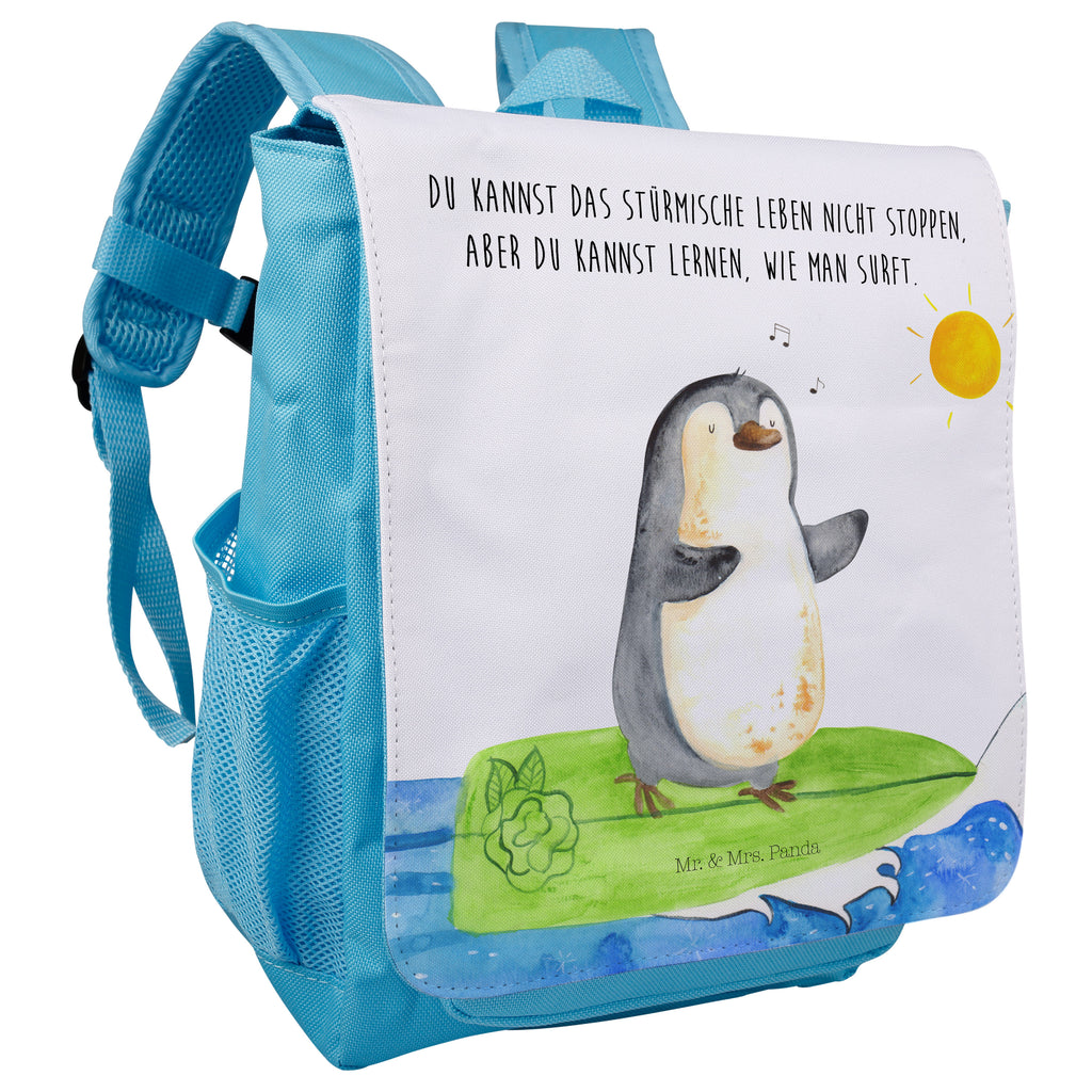 Kinderrucksack Pinguin Surfer Kids, Rucksack, Kinderrucksack, Kinder Rucksack, Rucksack Kindergröße, Kleiner Rucksack, Pinguin, Pinguine, surfen, Surfer, Hawaii, Urlaub, Wellen, Wellen reiten, Portugal