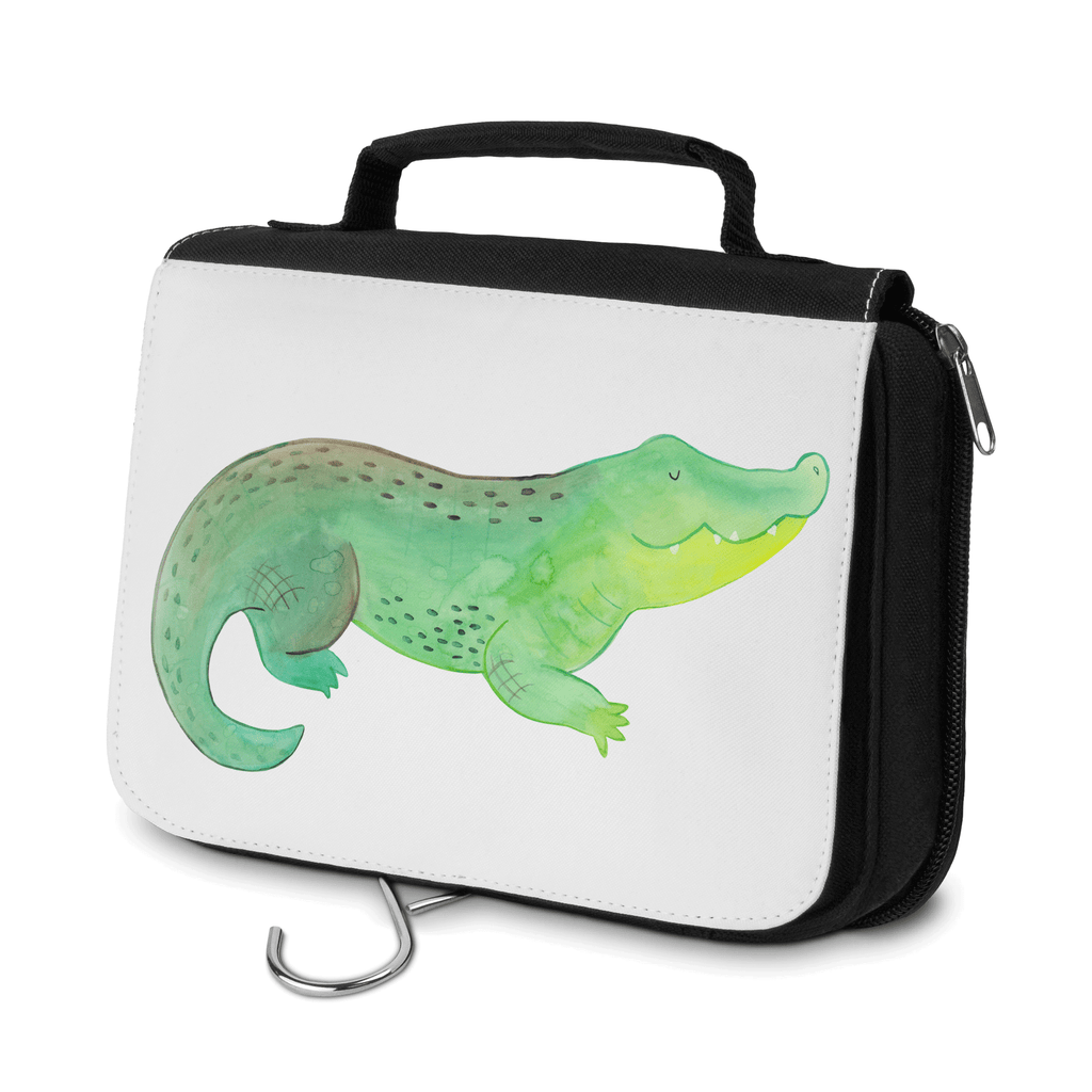 Kulturbeutel Krokodil Kulturbeutel, Zum Aufhängen, Waschtasche, Kosmetiktasche, Damen, Herren, Aufbewahrungstasche, Schminktasche, Kosmetikbeutel, Organizer, Kulturtasche, Schminkutensil, Meerestiere, Meer, Urlaub, Krokodil, Krokodile, verrückt sein, spontan sein, Abenteuerlust, Reiselust, Freundin, beste Freundin, Lieblingsmensch