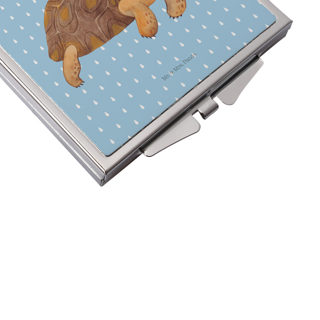 Handtaschenspiegel quadratisch Schildkröte marschiert Spiegel, Handtasche, Quadrat, silber, schminken, Schminkspiegel, Meerestiere, Meer, Urlaub, Schildkröte, Schildkröten, get lost, Abenteuer, Reiselust, Inspiration, Neustart, Motivation, Lieblingsmensch