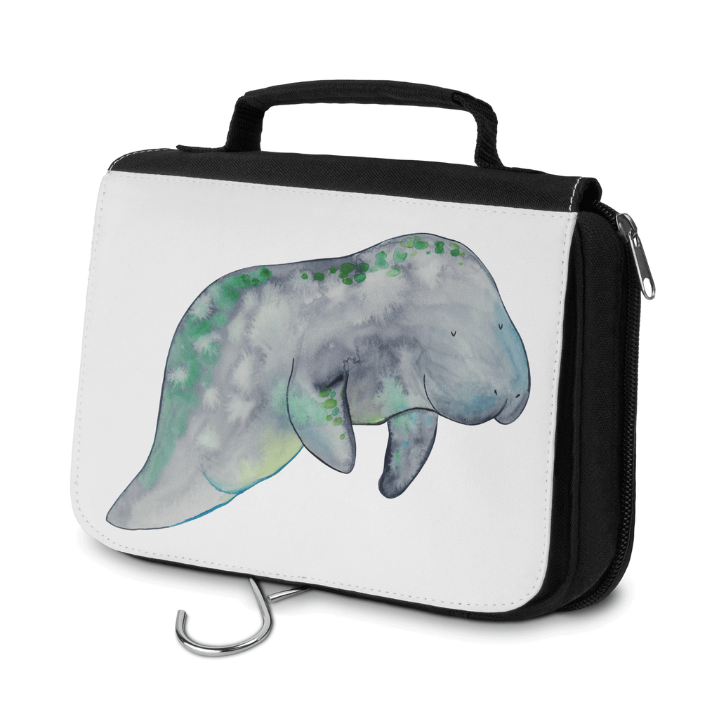 Kulturbeutel Seekuh chillt Kulturbeutel, Zum Aufhängen, Waschtasche, Kosmetiktasche, Damen, Herren, Aufbewahrungstasche, Schminktasche, Kosmetikbeutel, Organizer, Kulturtasche, Schminkutensil, Meerestiere, Meer, Urlaub, Seekuh, Seekühe, Diät, Abnehmen, Zucker, Diätwahn, Essen, Süßigkeiten