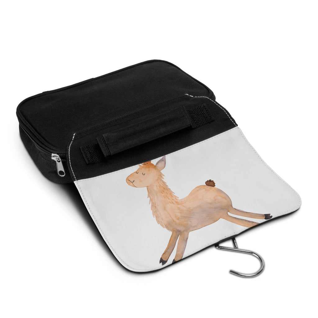 Kulturbeutel Lama springend Kulturbeutel, Zum Aufhängen, Waschtasche, Kosmetiktasche, Damen, Herren, Aufbewahrungstasche, Schminktasche, Kosmetikbeutel, Organizer, Kulturtasche, Schminkutensil, Lama, Alpaka, Lamas, Lieblingstag, Happy day, fröhlich, Glück, Freundin, Liebeskummer, Neustart, guten Morgen, Start, Prüfung, Abitur