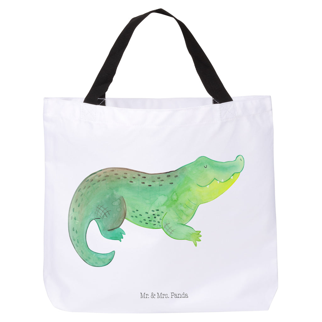 Shopper Krokodil Beutel, Einkaufstasche, Tasche, Strandtasche, Einkaufsbeutel, Shopper, Schultasche, Freizeittasche, Tragebeutel, Schulbeutel, Alltagstasche, Meerestiere, Meer, Urlaub, Krokodil, Krokodile, verrückt sein, spontan sein, Abenteuerlust, Reiselust, Freundin, beste Freundin, Lieblingsmensch