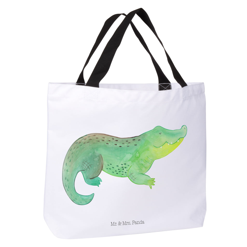 Shopper Krokodil Beutel, Einkaufstasche, Tasche, Strandtasche, Einkaufsbeutel, Shopper, Schultasche, Freizeittasche, Tragebeutel, Schulbeutel, Alltagstasche, Meerestiere, Meer, Urlaub, Krokodil, Krokodile, verrückt sein, spontan sein, Abenteuerlust, Reiselust, Freundin, beste Freundin, Lieblingsmensch