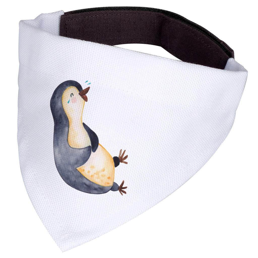 Hundehalstuch M Pinguin lachend Hundehalstuch, Halstuch, Hunde, Tuch, mittel, mittelgroße Hunde, Pinguin, Pinguine, lustiger Spruch, Optimismus, Fröhlich, Lachen, Humor, Fröhlichkeit