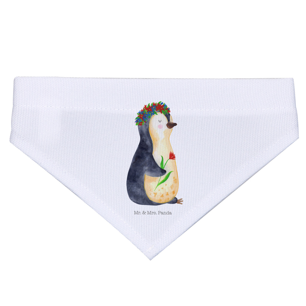 Hundehalstuch L Pinguin Blumenkranz Hundehalstuch, Halstuch, Hunde, Tuch, groß, große Hunde, Pinguin, Pinguine, Blumenkranz, Universum, Leben, Wünsche, Ziele, Lebensziele, Motivation, Lebenslust, Liebeskummer, Geschenkidee