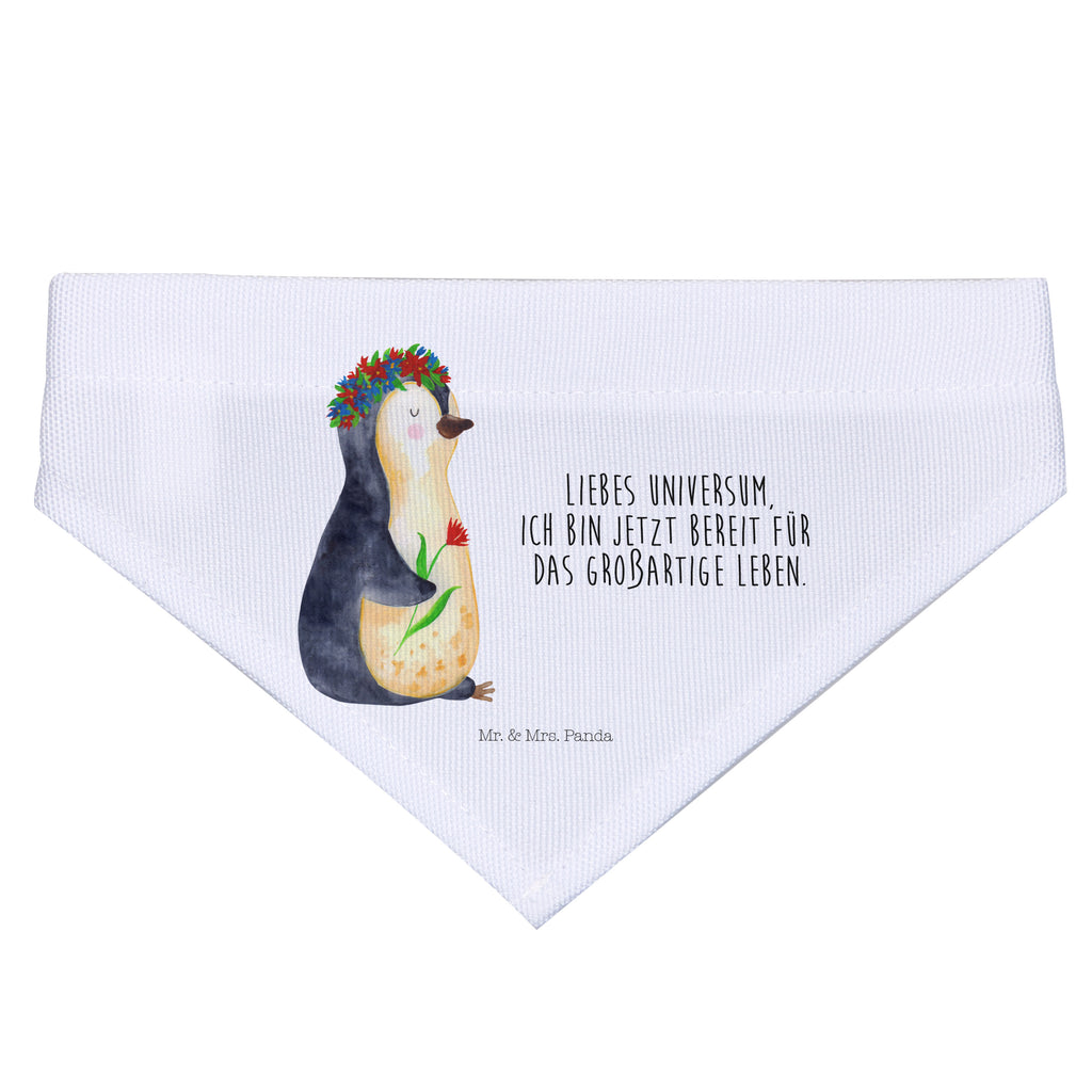 Hundehalstuch L Pinguin Blumenkranz Hundehalstuch, Halstuch, Hunde, Tuch, groß, große Hunde, Pinguin, Pinguine, Blumenkranz, Universum, Leben, Wünsche, Ziele, Lebensziele, Motivation, Lebenslust, Liebeskummer, Geschenkidee