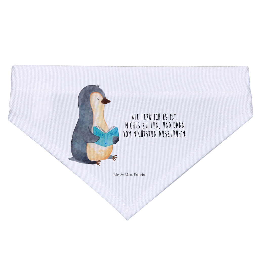 Hundehalstuch M Pinguin Buch Hundehalstuch, Halstuch, Hunde, Tuch, mittel, mittelgroße Hunde, Pinguin, Pinguine, Buch, Lesen, Bücherwurm, Nichtstun, Faulenzen, Ferien, Urlaub, Freizeit