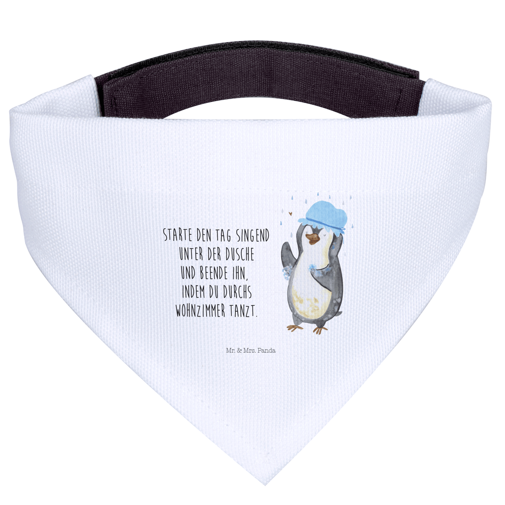 Hundehalstuch S Pinguin duscht Hundehalstuch, Halstuch, Hunde, Tuch, klein, kleine Hunde, Pinguin, Pinguine, Dusche, duschen, Lebensmotto, Motivation, Neustart, Neuanfang, glücklich sein