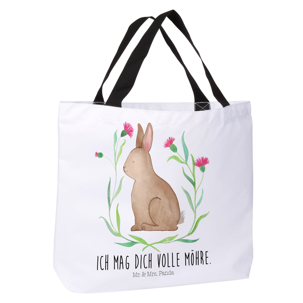 Shopper Hase sitzend Beutel, Einkaufstasche, Tasche, Strandtasche, Einkaufsbeutel, Shopper, Schultasche, Freizeittasche, Tragebeutel, Schulbeutel, Alltagstasche, Ostern, Osterhase, Ostergeschenke, Osternest, Osterdeko, Geschenk zu Ostern, Frohe Ostern, Ostergrüße, Osterblume, Liebe, Grüße, Hase, Kaninchen