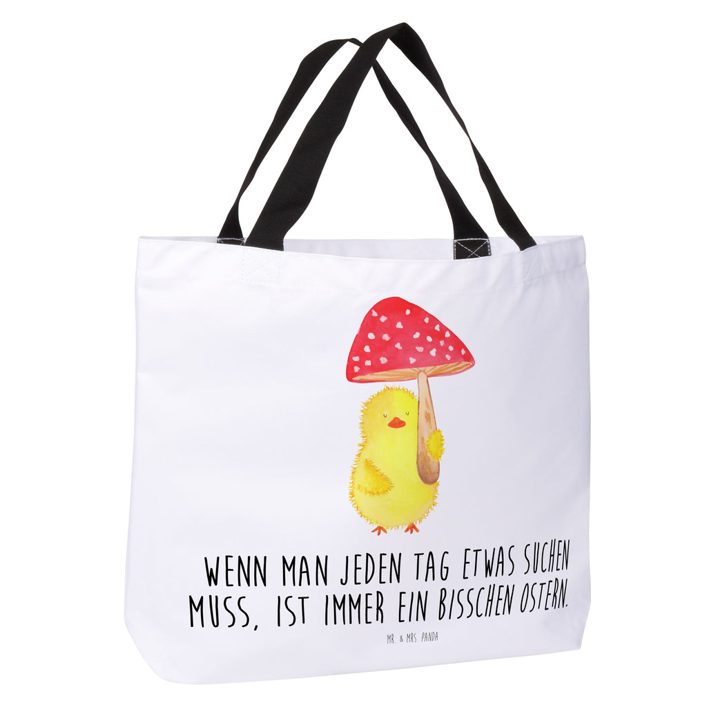 Shopper Küken Fliegenpilz Beutel, Einkaufstasche, Tasche, Strandtasche, Einkaufsbeutel, Shopper, Schultasche, Freizeittasche, Tragebeutel, Schulbeutel, Alltagstasche, Ostern, Osterhase, Ostergeschenke, Osternest, Osterdeko, Geschenk zu Ostern, Küken, Fliegenpilz, Glückspilz, Frohe Ostern, Ostergrüße