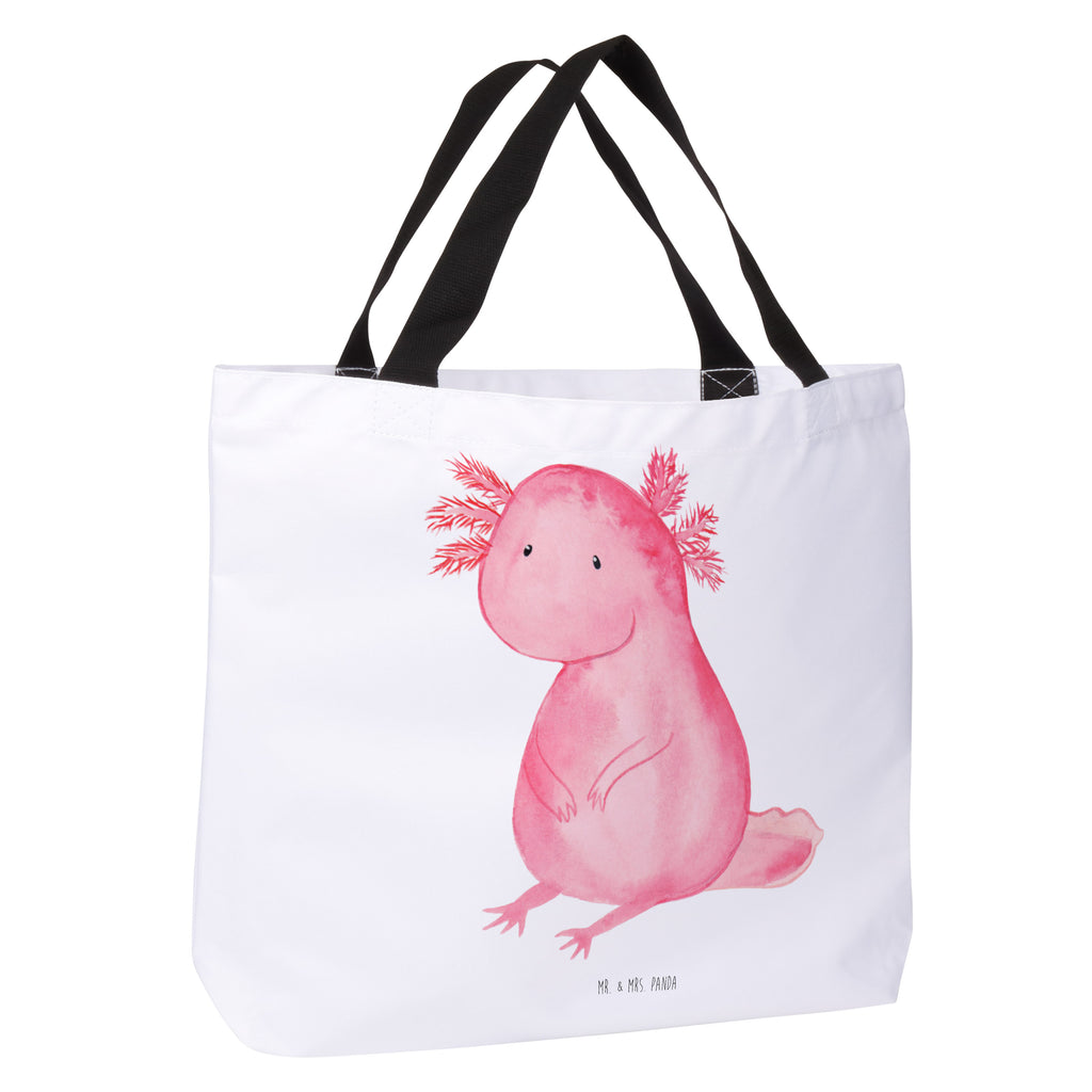 Shopper Axolotl Beutel, Einkaufstasche, Tasche, Strandtasche, Einkaufsbeutel, Shopper, Schultasche, Freizeittasche, Tragebeutel, Schulbeutel, Alltagstasche, Axolotl, Molch, Axolot, vergnügt, fröhlich, zufrieden, Lebensstil, Weisheit, Lebensweisheit, Liebe, Freundin