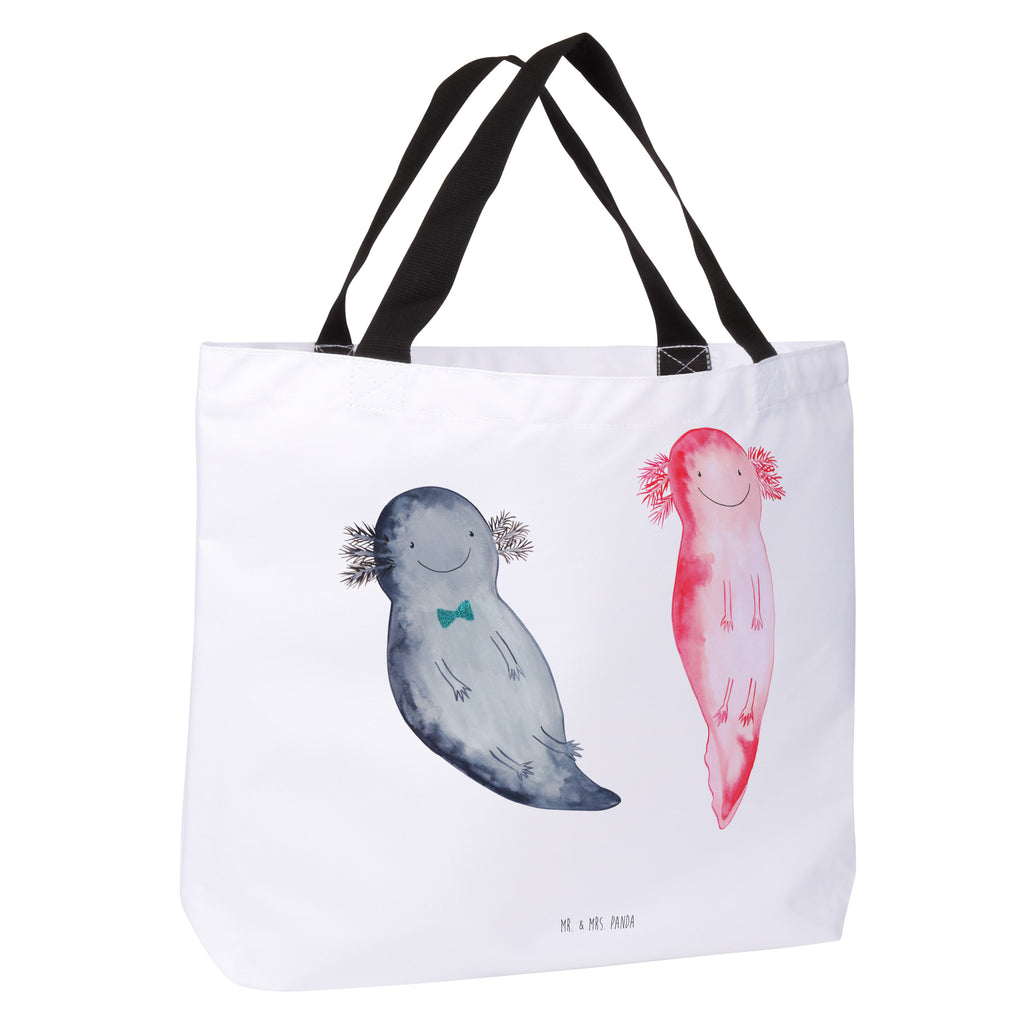 Shopper Axolotl Axel+Lotte Beutel, Einkaufstasche, Tasche, Strandtasche, Einkaufsbeutel, Shopper, Schultasche, Freizeittasche, Tragebeutel, Schulbeutel, Alltagstasche, Axolotl, Molch, Axolot, Schwanzlurch, Lurch, Lurche, Liebe, große Liebe, Liebesbeweis, Freund, Verlobter, Ehemann, Jahrestag, Valentinstag