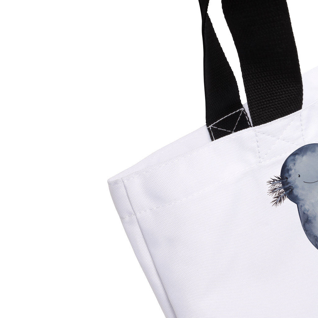 Shopper Axolotl Axel+Lotte Beutel, Einkaufstasche, Tasche, Strandtasche, Einkaufsbeutel, Shopper, Schultasche, Freizeittasche, Tragebeutel, Schulbeutel, Alltagstasche, Axolotl, Molch, Axolot, Schwanzlurch, Lurch, Lurche, Liebe, große Liebe, Liebesbeweis, Freund, Verlobter, Ehemann, Jahrestag, Valentinstag