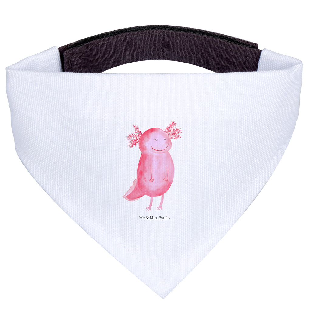 Hundehalstuch S Axolotl glücklich Hundehalstuch, Halstuch, Hunde, Tuch, klein, kleine Hunde, Axolotl, Molch, Axolot, Schwanzlurch, Lurch, Lurche, Motivation, gute Laune