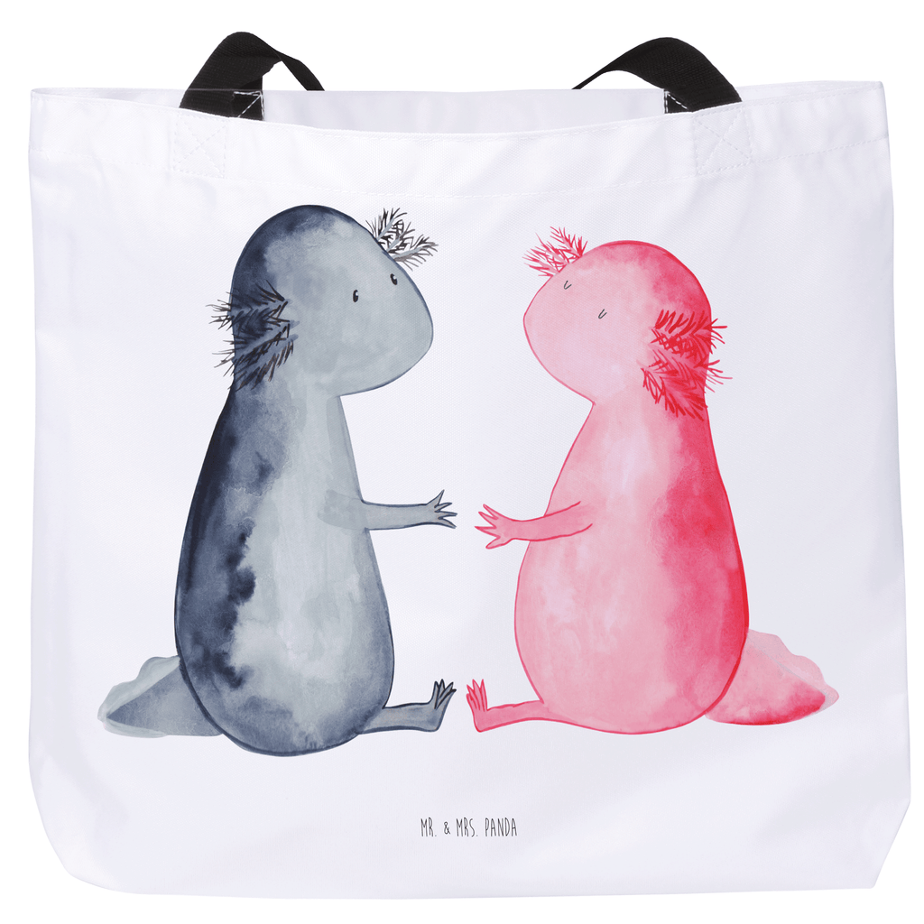 Shopper Axolotl Liebe Beutel, Einkaufstasche, Tasche, Strandtasche, Einkaufsbeutel, Shopper, Schultasche, Freizeittasche, Tragebeutel, Schulbeutel, Alltagstasche, Axolotl, Molch, Axolot, Schwanzlurch, Lurch, Lurche, Liebe, große Liebe, Liebesbeweis, Freund, Verlobter, Ehemann, Jahrestag, Valentinstag