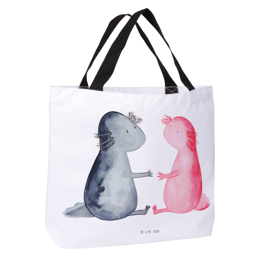 Shopper Axolotl Liebe Beutel, Einkaufstasche, Tasche, Strandtasche, Einkaufsbeutel, Shopper, Schultasche, Freizeittasche, Tragebeutel, Schulbeutel, Alltagstasche, Axolotl, Molch, Axolot, Schwanzlurch, Lurch, Lurche, Liebe, große Liebe, Liebesbeweis, Freund, Verlobter, Ehemann, Jahrestag, Valentinstag