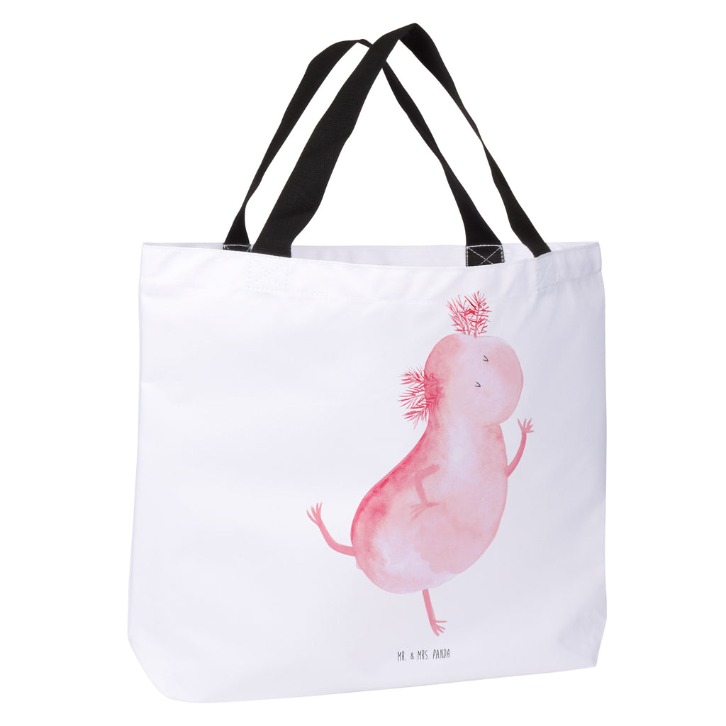 Shopper Axolotl tanzt Beutel, Einkaufstasche, Tasche, Strandtasche, Einkaufsbeutel, Shopper, Schultasche, Freizeittasche, Tragebeutel, Schulbeutel, Alltagstasche, Axolotl, Molch, Axolot, Schwanzlurch, Lurch, Lurche, Dachschaden, Sterne, verrückt, Freundin, beste Freundin