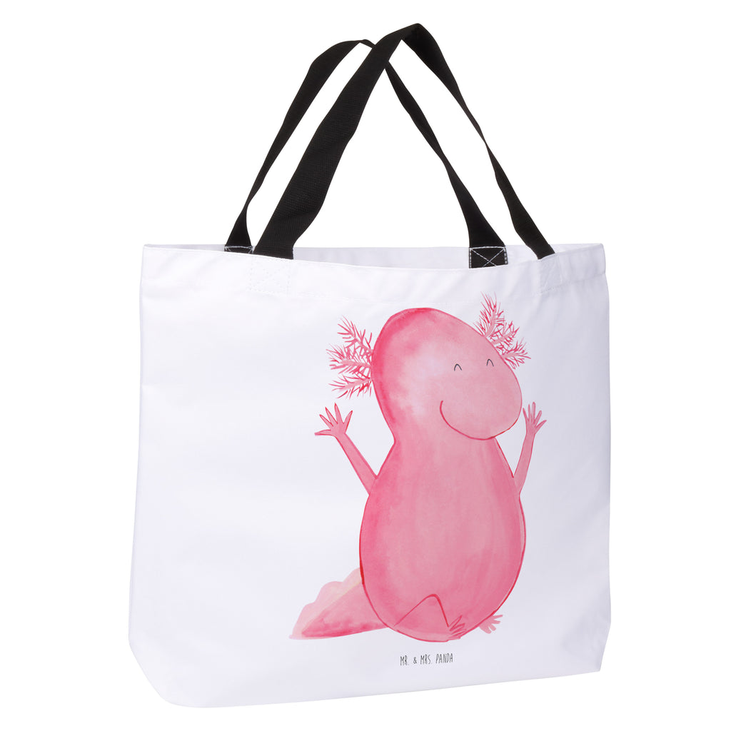 Shopper Axolotl Hurra Beutel, Einkaufstasche, Tasche, Strandtasche, Einkaufsbeutel, Shopper, Schultasche, Freizeittasche, Tragebeutel, Schulbeutel, Alltagstasche, Axolotl, Molch, Axolot, Schwanzlurch, Lurch, Lurche, fröhlich, Spaß, Freude, Motivation, Zufriedenheit