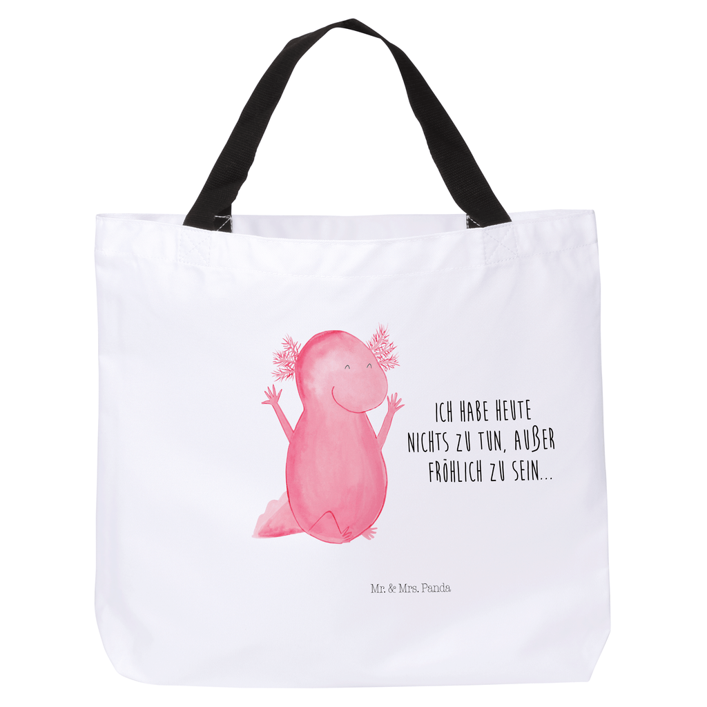 Shopper Axolotl Hurra Beutel, Einkaufstasche, Tasche, Strandtasche, Einkaufsbeutel, Shopper, Schultasche, Freizeittasche, Tragebeutel, Schulbeutel, Alltagstasche, Axolotl, Molch, Axolot, Schwanzlurch, Lurch, Lurche, fröhlich, Spaß, Freude, Motivation, Zufriedenheit