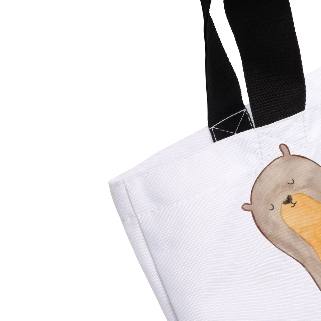 Shopper Otter mit Kind Beutel, Einkaufstasche, Tasche, Strandtasche, Einkaufsbeutel, Shopper, Schultasche, Freizeittasche, Tragebeutel, Schulbeutel, Alltagstasche, Otter, Fischotter, Seeotter, Otter Seeotter See Otter