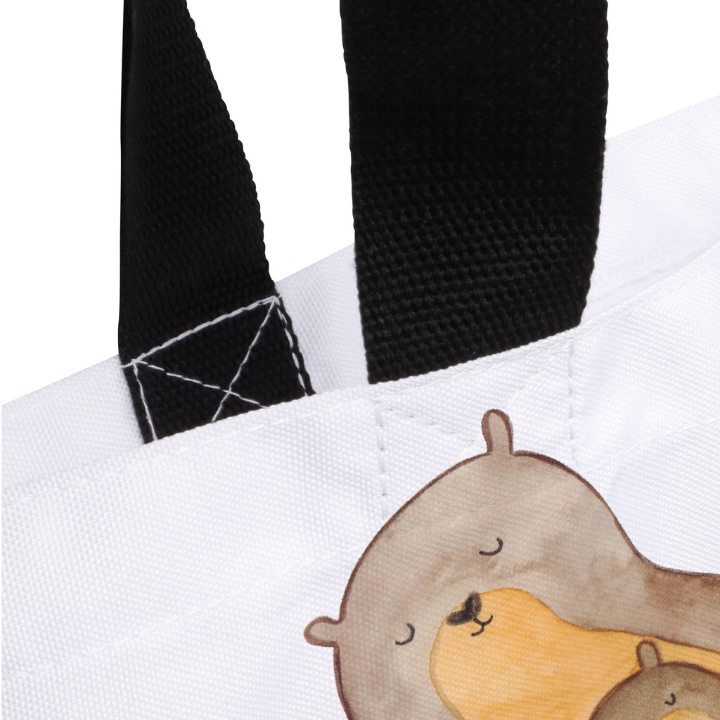 Shopper Otter mit Kind Beutel, Einkaufstasche, Tasche, Strandtasche, Einkaufsbeutel, Shopper, Schultasche, Freizeittasche, Tragebeutel, Schulbeutel, Alltagstasche, Otter, Fischotter, Seeotter, Otter Seeotter See Otter
