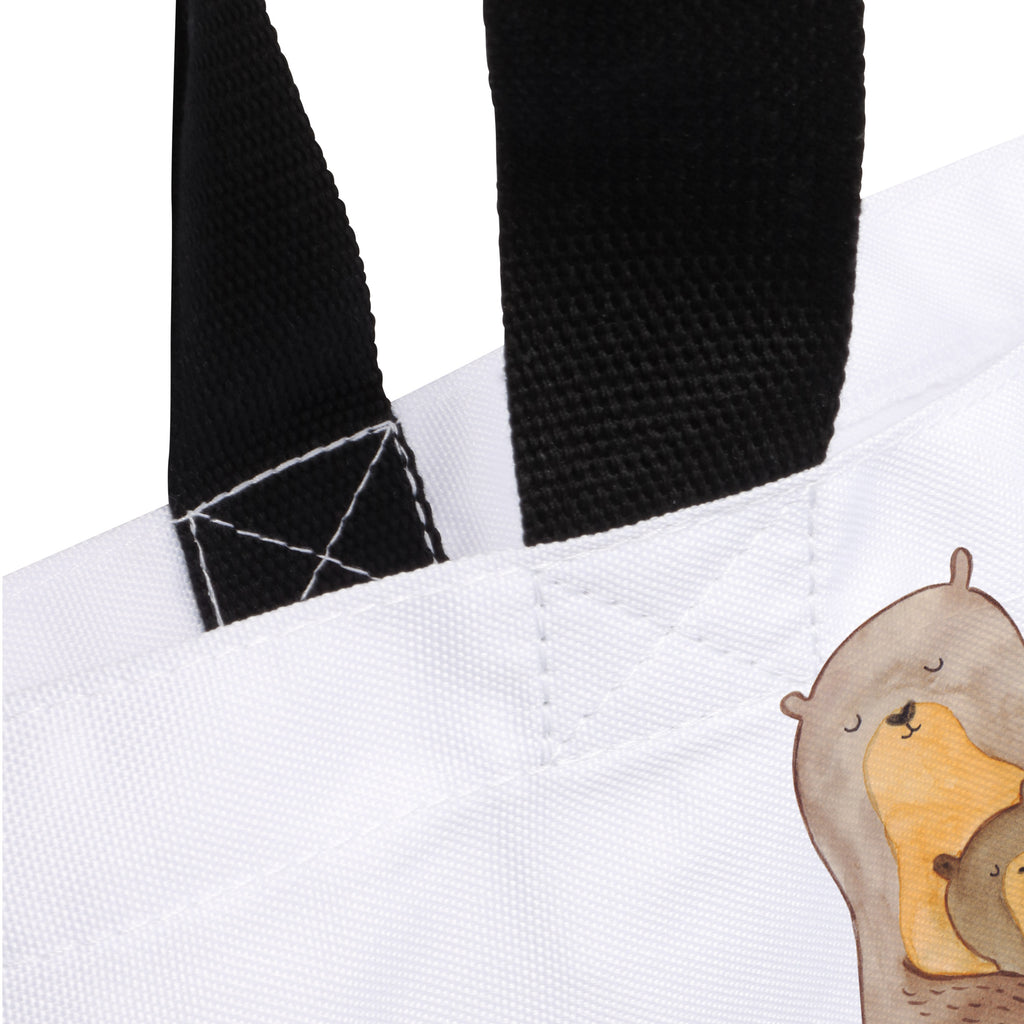 Shopper Otter mit Kind Beutel, Einkaufstasche, Tasche, Strandtasche, Einkaufsbeutel, Shopper, Schultasche, Freizeittasche, Tragebeutel, Schulbeutel, Alltagstasche, Otter, Fischotter, Seeotter, Otter Seeotter See Otter