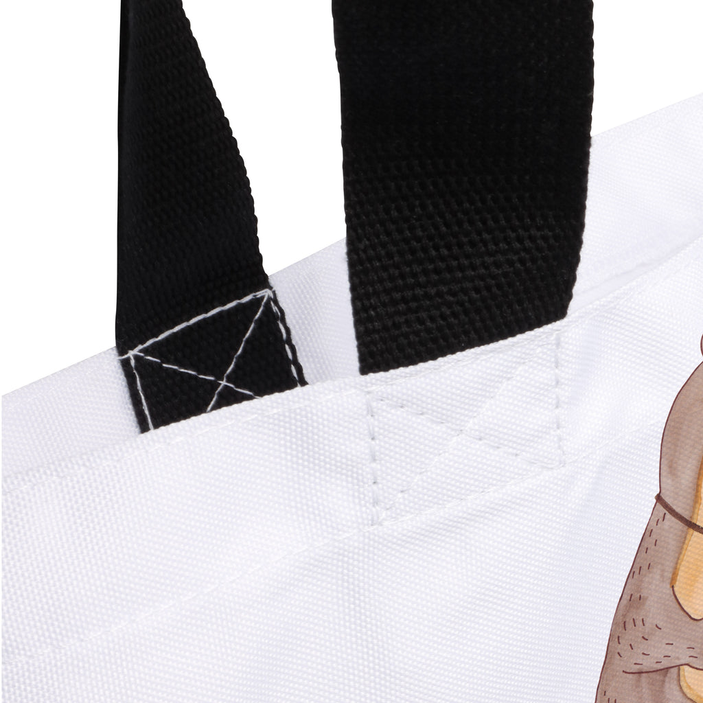 Shopper Otter mit Muschelmedaillon Beutel, Einkaufstasche, Tasche, Strandtasche, Einkaufsbeutel, Shopper, Schultasche, Freizeittasche, Tragebeutel, Schulbeutel, Alltagstasche, Otter, Fischotter, Seeotter, Otterliebe, grübeln, träumen, Motivation, Tagträumen, Büro