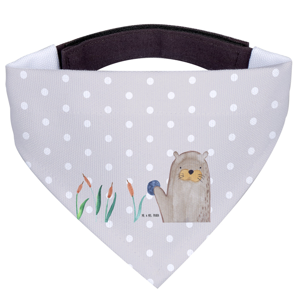 Hundehalstuch S Otter mit Stein Hundehalstuch, Halstuch, Hunde, Tuch, klein, kleine Hunde, Otter, Fischotter, Seeotter, Otter Seeotter See Otter