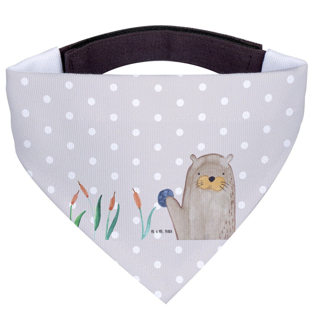 Hundehalstuch S Otter mit Stein Hundehalstuch, Halstuch, Hunde, Tuch, klein, kleine Hunde, Otter, Fischotter, Seeotter, Otter Seeotter See Otter