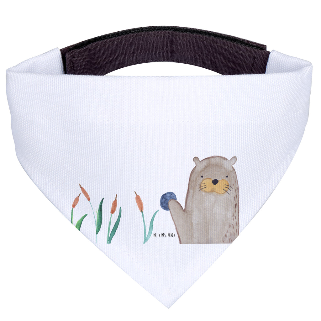 Hundehalstuch S Otter mit Stein Hundehalstuch, Halstuch, Hunde, Tuch, klein, kleine Hunde, Otter, Fischotter, Seeotter, Otter Seeotter See Otter