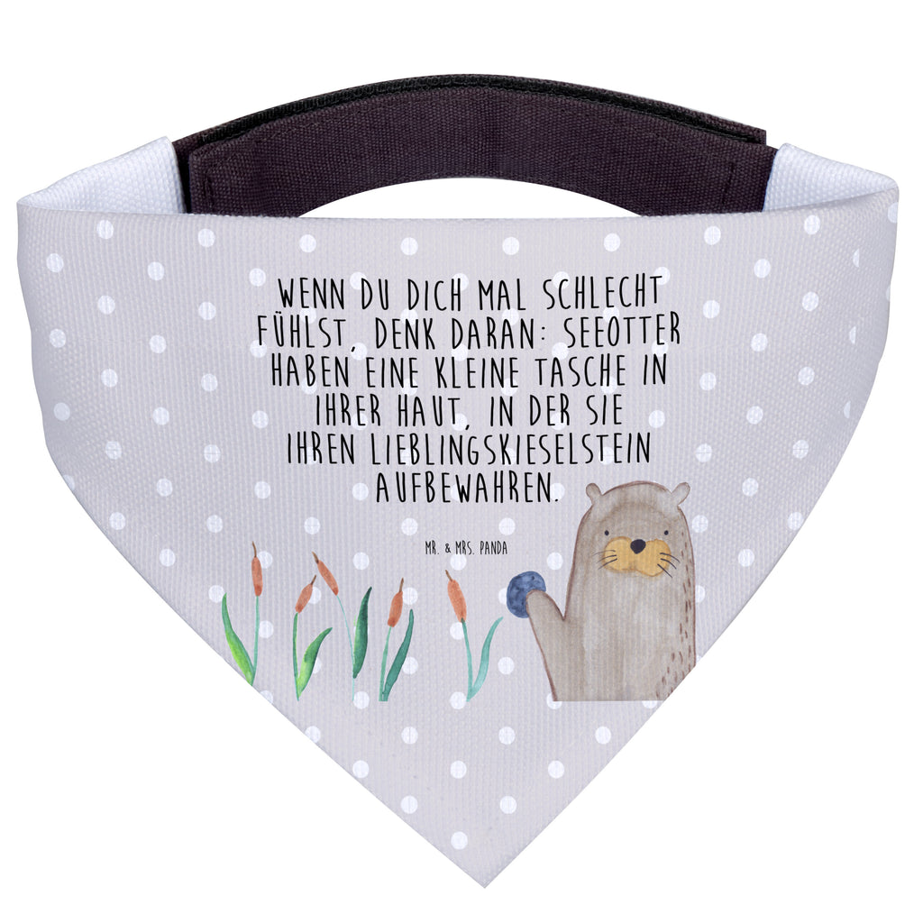 Hundehalstuch S Otter mit Stein Hundehalstuch, Halstuch, Hunde, Tuch, klein, kleine Hunde, Otter, Fischotter, Seeotter, Otter Seeotter See Otter