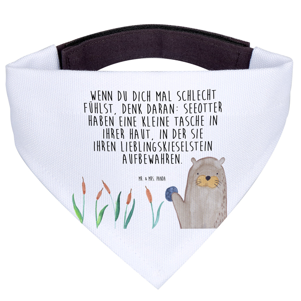 Hundehalstuch S Otter mit Stein Hundehalstuch, Halstuch, Hunde, Tuch, klein, kleine Hunde, Otter, Fischotter, Seeotter, Otter Seeotter See Otter