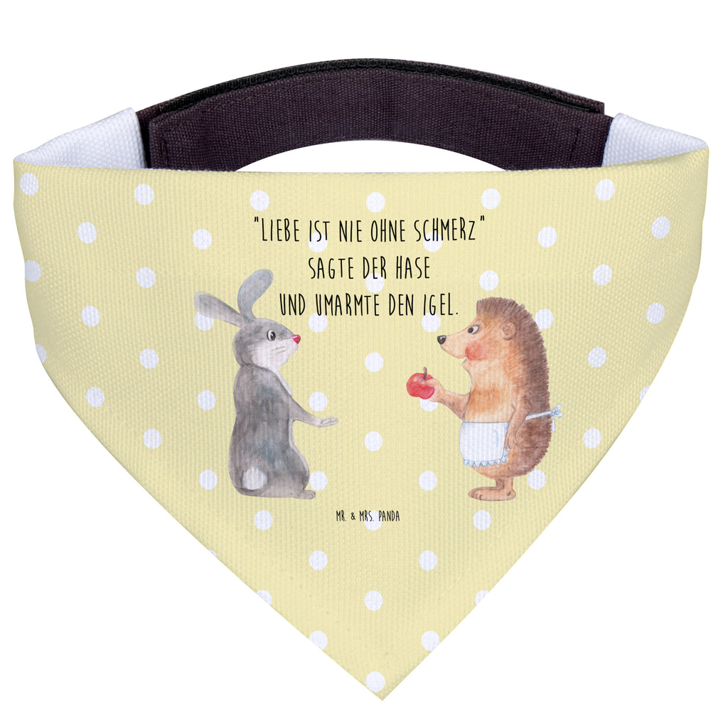 Hundehalstuch L Liebe ist nie ohne Schmerz Hundehalstuch, Halstuch, Hunde, Tuch, groß, große Hunde, Tiermotive, Gute Laune, lustige Sprüche, Tiere, Igel und Hase, Igel, Hase, Liebe Spruch, Liebeskummer Geschenk, Herzschmerz, Trösten, Trennungsschmerz, Spruch romantisch