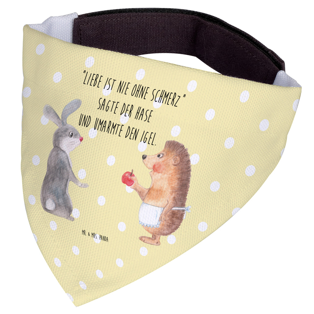 Hundehalstuch L Liebe ist nie ohne Schmerz Hundehalstuch, Halstuch, Hunde, Tuch, groß, große Hunde, Tiermotive, Gute Laune, lustige Sprüche, Tiere, Igel und Hase, Igel, Hase, Liebe Spruch, Liebeskummer Geschenk, Herzschmerz, Trösten, Trennungsschmerz, Spruch romantisch