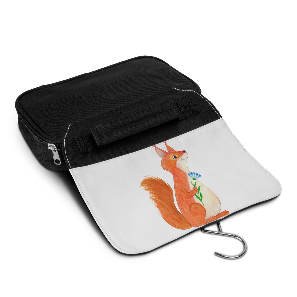 Kulturbeutel Eichhörnchen Blume Kulturbeutel, Zum Aufhängen, Waschtasche, Kosmetiktasche, Damen, Herren, Aufbewahrungstasche, Schminktasche, Kosmetikbeutel, Organizer, Kulturtasche, Schminkutensil, Tiermotive, Gute Laune, lustige Sprüche, Tiere, Eichhörnchen, Eichhorn, Spruch positiv, Lachen, Spaß, Motivation Sprüche, Motivation Bilder, glücklich Spruch, Spruch Deko