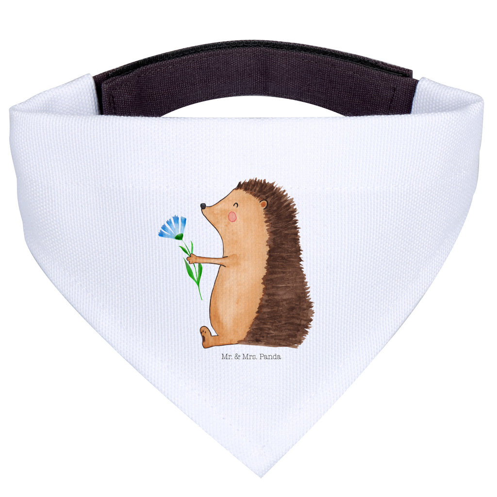 Hundehalstuch M Igel mit Blume Hundehalstuch, Halstuch, Hunde, Tuch, mittel, mittelgroße Hunde, Tiermotive, Gute Laune, lustige Sprüche, Tiere, Igel, Gute Besserung, Genesungswünsche, Krankheit, Krankenhaus, krank, Besuch