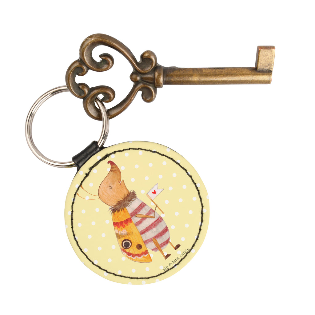 Rund Schlüsselanhänger Nachtfalter mit Fähnchen Schlüsselanhänger, Anhänger, Taschenanhänger, Glücksbringer, Schutzengel, Tiermotive, Gute Laune, lustige Sprüche, Tiere, Nachtfalter, Käfer, Spruch lustig, Spruch witzig, süß, niedlich, Küche Deko, Was kostet die Welt
