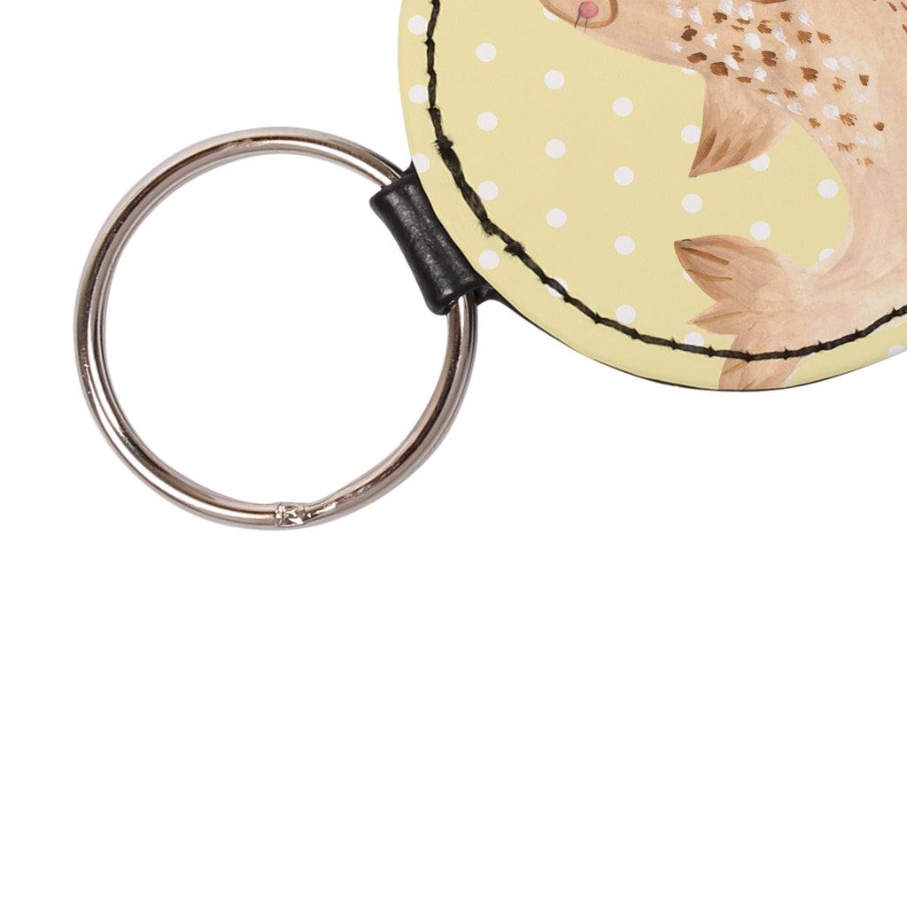 Rund Schlüsselanhänger Robbe liegend Schlüsselanhänger, Anhänger, Taschenanhänger, Glücksbringer, Schutzengel, Tiermotive, Gute Laune, lustige Sprüche, Tiere, Robbe, Robben, Seehund, Strand, Meerestier, Ostsee, Nordsee, Lachen, Freude