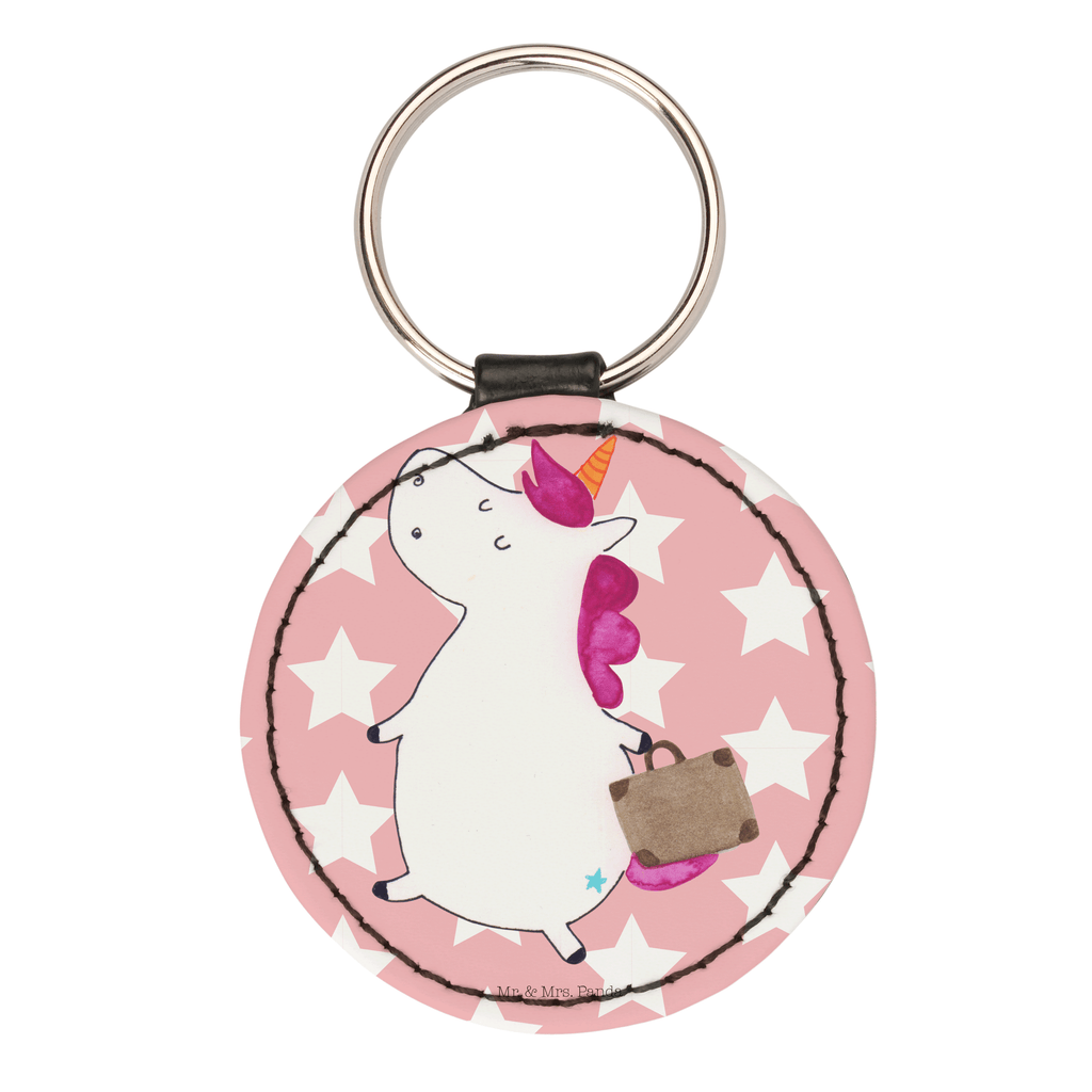 Rund Schlüsselanhänger Einhorn Koffer Schlüsselanhänger, Anhänger, Taschenanhänger, Glücksbringer, Schutzengel, Einhorn, Einhörner, Einhorn Deko, Pegasus, Unicorn, unicorn, Koffer, Verreisen, Reise, Gepäck, Abenteuer, Erwachsen, Kind, albern, Spaß, lustig, witzig