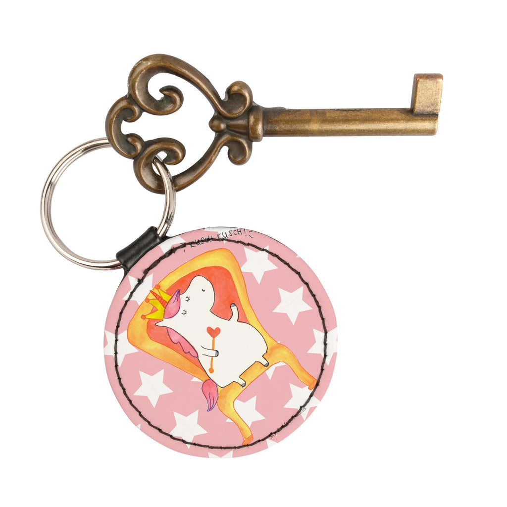 Rund Schlüsselanhänger Einhorn König Schlüsselanhänger, Anhänger, Taschenanhänger, Glücksbringer, Schutzengel, Einhorn, Einhörner, Einhorn Deko, Pegasus, Unicorn, König, Präsident, Bundeskanzler, Herrscher, Kaiser, Prinzessin, Krone