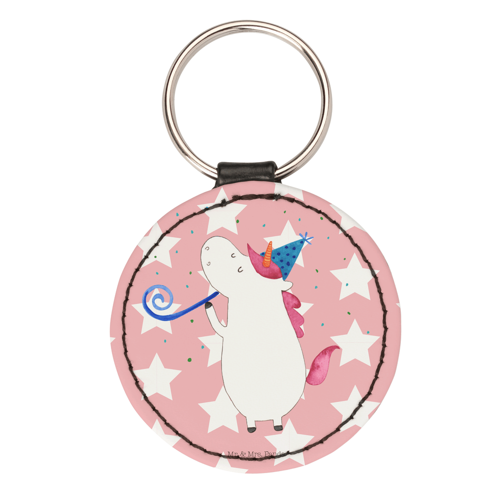 Rund Schlüsselanhänger Einhorn Party Schlüsselanhänger, Anhänger, Taschenanhänger, Glücksbringer, Schutzengel, Einhorn, Einhörner, Einhorn Deko, Pegasus, Unicorn, Glitzer, Konfetti, Party, Geburtstag, Feier, Fest, Alkohol, Disco, Club