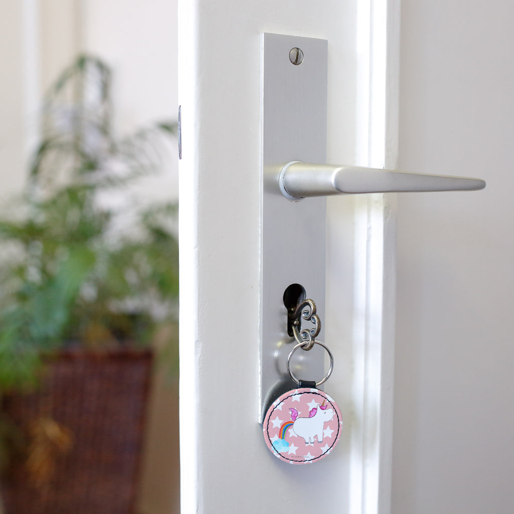Rund Schlüsselanhänger Einhorn Pupsend Schlüsselanhänger, Anhänger, Taschenanhänger, Glücksbringer, Schutzengel, Einhorn, Einhörner, Einhorn Deko, Pegasus, Unicorn, Pups, Regenbogen, Glitzer, Einhornpower, Erwachsenwerden, Spaß, lustig, Freundin