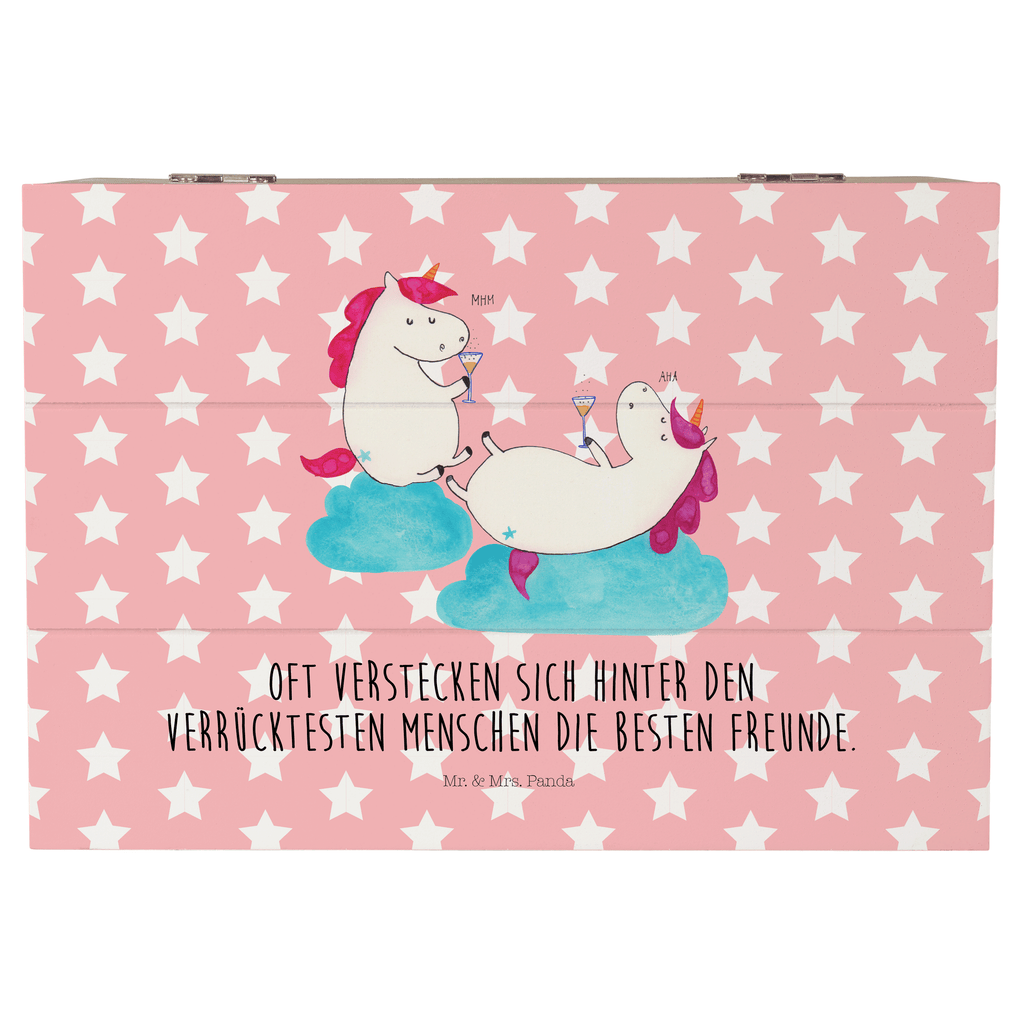 Holzkiste Einhörner Sekt Holzkiste, Kiste, Schatzkiste, Truhe, Schatulle, XXL, Erinnerungsbox, Erinnerungskiste, Dekokiste, Aufbewahrungsbox, Einhorn, Einhörner, Einhorn Deko, Pegasus, Unicorn, Freundinnen, Freundin, BFF, Sekt, Mädelsabend, Spaß, Party, Korken, Anstoßen, Beste